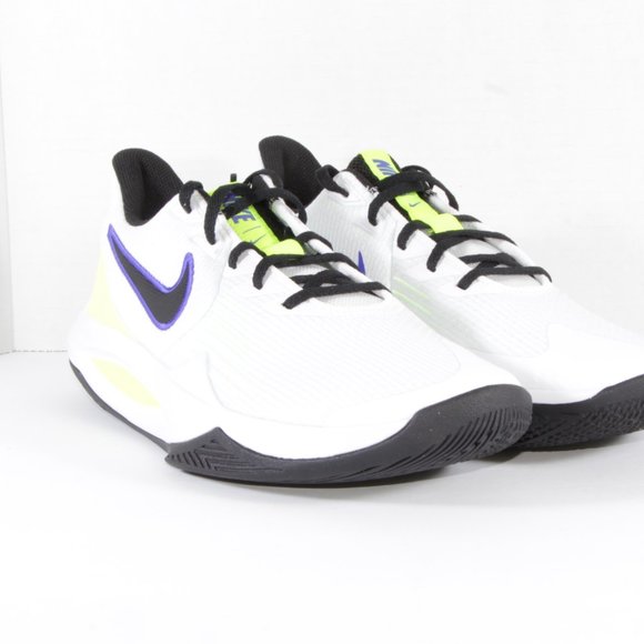Nike Precision 5 Men\'s White Blue Black Basketball Sneaker NWT main image 4
